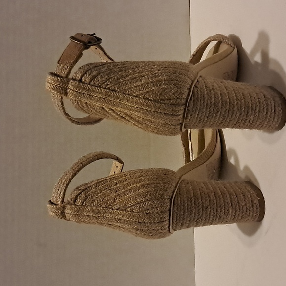 Jeffrey Campbell Rowboat Ankle Strap Jute Sandal Size 7 Neutral Boho Natural - Picture 6 of 9